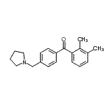 structure of CAS# 898776-41-5, (2,3-Dimethylphenyl)[4-(1-pyrrolidinylmethyl)phenyl]methanone;2,3-dimethyl-4'-pyrrolidinomethyl benzophenone