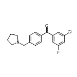 CAS#: 898776-75-5， (3-Chloro-5-fluorophenyl)[4-(1-pyrrolidinylmethyl)phenyl]methanone