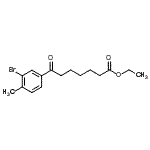 结构式 CAS# 898776-88-0, 乙基7-(3-溴-4-甲基苯基)-7-氧代庚酸酯