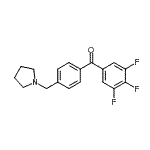 结构式 CAS# 898776-95-9, [4-(1-吡咯烷基甲基)苯基](3,4,5-三氟苯基)甲酮