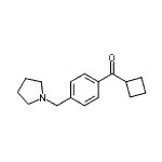 结构式 CAS# 898776-99-3, 环丁基[4-(1-吡咯烷基甲基)苯基]甲酮