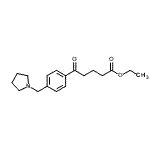 结构式 CAS# 898777-10-1, 乙基5-氧代-5-[4-(1-吡咯烷基甲基)苯基]戊酸酯
