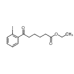structure of CAS# 898777-15-6, Ethyl 6-(2-iodophenyl)-6-oxohexanoate;ethyl 6-(2-iodophenyl)-6-oxohexanoate