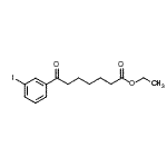 结构式 CAS# 898777-33-8, 乙基7-(3-碘苯基)-7-氧代庚酸酯