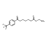 structure of CAS# 898777-85-0, Ethyl 7-oxo-7-[4-(trifluoromethyl)phenyl]heptanoate;ethyl 7-oxo-7-(4-trifluoromethylphenyl)heptanoate
