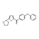结构式 CAS# 898778-28-4, [5-(1,3-二氧戊环-2-基)-2-噻吩基](4-苯氧基苯基)甲酮