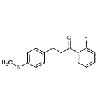 structure of CAS# 898781-51-6, 1-(2-Fluorophenyl)-3-[4-(methylsulfanyl)phenyl]-1-propanone;2'-fluoro-3-(4-thiomethylphenyl)propiophenone