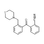结构式 CAS# 898781-54-9, 2-[2-(4-硫代吗啉基甲基)苯甲酰基]苯甲腈