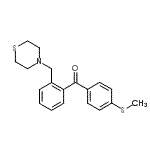 结构式 CAS# 898781-68-5, [4-(甲硫基)苯基][2-(4-硫代吗啉基甲基)苯基]甲酮