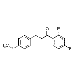 structure of CAS# 898781-77-6, 1-(2,4-Difluorophenyl)-3-[4-(methylsulfanyl)phenyl]-1-propanone;2',4'-difluoro-3-(4-thiomethylphenyl)propiophenone