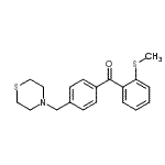 structure of CAS# 898782-55-3, [2-(Methylsulfanyl)phenyl][4-(4-thiomorpholinylmethyl)phenyl]methanone;2-thiomethyl-4'-thiomorpholinomethyl benzophenone