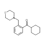 结构式 CAS# 898782-58-6, 环己基[2-(4-硫代吗啉基甲基)苯基]甲酮