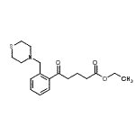 结构式 CAS# 898782-62-2, 乙基5-氧代-5-[2-(4-硫代吗啉基甲基)苯基]戊酸酯