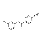 结构式 CAS# 898784-13-9, 4-[(3-溴苯基)乙酰基]苯甲腈