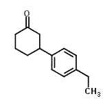 结构式 CAS# 898785-41-6, 3-(4-乙基苯基)环己酮