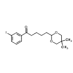 结构式 CAS# 898785-62-1, 5-(5,5-二甲基-1,3-二恶烷-2-基)-1-(3-碘苯基)-1-戊酮