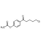 结构式 CAS# 898786-94-2, 4-(5-氯戊烷酰基)苯基乙酸酯