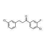 结构式 CAS# 898787-18-3, 1-(4-氯-3-氟苯基)-3-(3-氯苯基)-1-丙酮