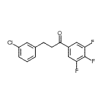 structure of CAS# 898787-48-9, 3-(3-Chlorophenyl)-1-(3,4,5-trifluorophenyl)-1-propanone;3-(3-chlorophenyl)-3',4',5'-trifluoropropiophenone