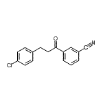 结构式 CAS# 898787-68-3, 3-[3-(4-氯苯基)丙酰]苯甲腈