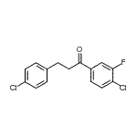 结构式 CAS# 898788-15-3, 1-(4-氯-3-氟苯基)-3-(4-氯苯基)-1-丙酮