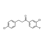 structure of CAS# 898788-18-6, 1-(3-Chloro-4-fluorophenyl)-3-(4-chlorophenyl)-1-propanone;3'-chloro-3-(4-chlorophenyl)-4'-fluoropropiophenone