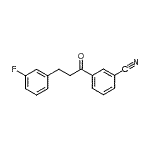 结构式 CAS# 898788-82-4, 3-[3-(3-氟苯基)丙酰]苯甲腈