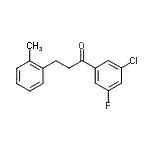 structure of CAS# 898789-88-3, 1-(3-Chloro-5-fluorophenyl)-3-(2-methylphenyl)-1-propanone;3'-chloro-5'-fluoro-3-(2-methylphenyl)propiophenone