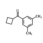 结构式 CAS# 898790-79-9, 环丁基(3,5-二甲基苯基)甲酮