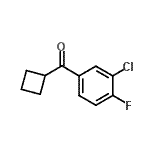 结构式 CAS# 898790-88-0, (3-氯-4-氟苯基)(环丁基)甲酮
