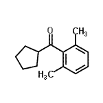 结构式 CAS# 898791-52-1, 环戊基(2,6-二甲基苯基)甲酮