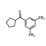 结构式 CAS# 898791-56-5, 环戊基(3,5-二甲基苯基)甲酮
