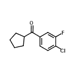 结构式 CAS# 898791-60-1, (4-氯-3-氟苯基)(环戊基)甲酮