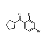 结构式 CAS# 898791-68-9, (4-溴-2-氟苯基)(环戊基)甲酮
