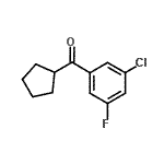 结构式 CAS# 898791-72-5, (3-氯-5-氟苯基)(环戊基)甲酮