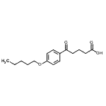 structure of CAS# 898791-97-4, 5-Oxo-5-[4-(pentyloxy)phenyl]pentanoic acid;5-oxo-5-(4-pentyloxyphenyl)valeric acid