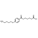 structure of CAS# 898792-03-5, 7-Oxo-7-[4-(pentyloxy)phenyl]heptanoic acid;7-oxo-7-(4-pentyloxyphenyl)heptanoic acid