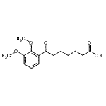 structure of CAS# 898792-33-1, 7-(2,3-Dimethoxyphenyl)-7-oxoheptanoic acid;7-(2,3-Dimethoxyphenyl)-7-oxoheptanoic acid