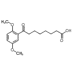 structure of CAS# 898792-43-3, 8-(2,5-Dimethoxyphenyl)-8-oxooctanoic acid;8-(2,5-Dimethoxyphenyl)-8-oxooctanoic acid