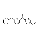 structure of CAS# 898792-87-5, [4-(Methylsulfanyl)phenyl][3-(1-piperidinylmethyl)phenyl]methanone;3-piperidinomethyl-4'-thiomethylbenzophenone