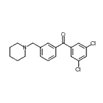 structure of CAS# 898793-56-1, (3,5-Dichlorophenyl)[3-(1-piperidinylmethyl)phenyl]methanone;3,5-dichloro-3'-piperidinomethyl benzophenone