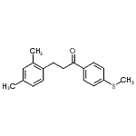 structure of CAS# 898793-82-3, 3-(2,4-Dimethylphenyl)-1-[4-(methylsulfanyl)phenyl]-1-propanone;3-(2,4-dimethylphenyl)-4'-thiomethylpropiophenone