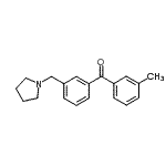 structure of CAS# 898793-94-7, (3-Methylphenyl)[3-(1-pyrrolidinylmethyl)phenyl]methanone;3-methyl-3'-pyrrolidinomethyl benzophenone