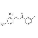 结构式 CAS# 898793-96-9, 3-(2,4-二甲基苯基)-1-(3-氟苯基)-1-丙酮