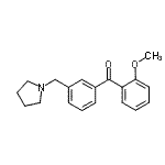 structure of CAS# 898794-00-8, (2-Methoxyphenyl)[3-(1-pyrrolidinylmethyl)phenyl]methanone;2-methoxy-3'-pyrrolidinomethyl benzophenone