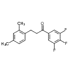 结构式 CAS# 898794-60-0, 3-(2,4-二甲基苯基)-1-(3,4,5-三氟苯基)-1-丙酮