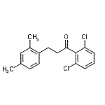 结构式 CAS# 898794-62-2, 1-(2,6-二氯苯基)-3-(2,4-二甲基苯基)-1-丙酮