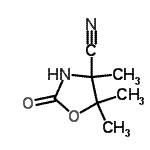 CAS 登录号：89943-24-8， 4,5,5-三甲基-2-氧代-1,3-恶唑烷-4-甲腈
