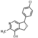 CAS 登录号：89943-82-8， 3-(4-氯苯基)-6-甲基-1,3-二氢呋喃并[3,4-c]吡啶-7-醇