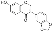 structure of CAS# 90-29-9, Pseudobaptigenin;3-(1,3-Benzodioxol-5-Yl)-7-Hydroxy-Chromen-4-One;3-(1,3-Benzodioxol-5-Yl)-7-Hydroxy-4-Chromenone;3-(1,3-Benzodioxol-5-Yl)-7-Hydroxy-Chromone